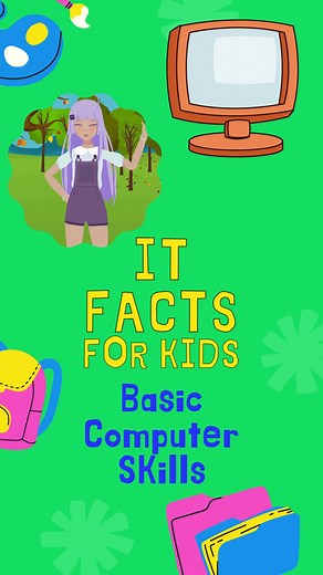 IT Facts for Kids: Basic Computer Skills #education #tech #tiktokkids #kids #learning #technologytips