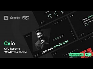 CV Resume WordPress Theme - Cvio v3.0: How to Install Theme & Import Demo