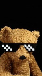 Download teddy bear wearing sunglasses and a black background for free