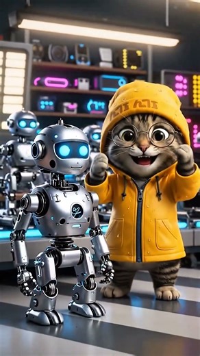 a little cat 😺 open tech company 💻#sillyworldtv#love#funny #cartoon#viral#viralvideo #youtubeshorts