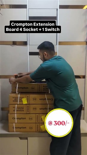 Crompton Extension Board 4 Socket + 1 Switch #Led#Bulb#Crompton#ExtensionBoard#EntensionBox