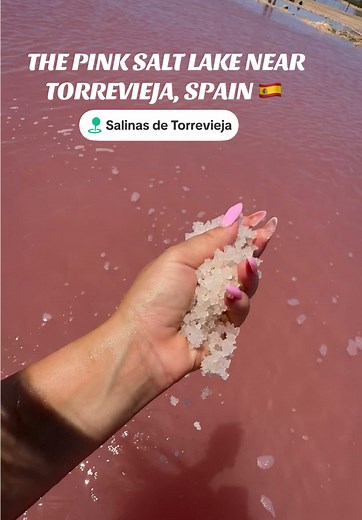 The Pink Salt Lake Near Torrevieja, Spain