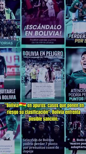 Bolivia en apuros por posible sanción en eliminatorias