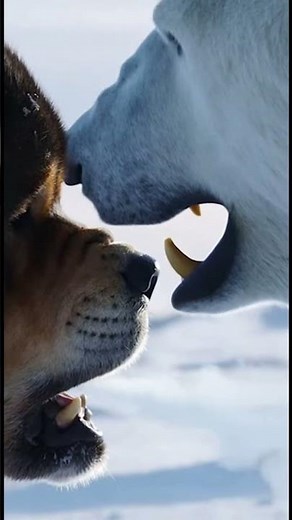 SHOCKING Arctic Moment Polar Bear Attacks a Dog in Seconds 🐻❄️