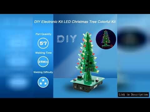 DIY Electronics Kit 3D Christmas Tree Soldering Practice Electronic Science Assembly Kit 3 Color/7 C