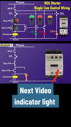 Control Wiring for DOL STARTER in Urdu/hindi @Mian Electric #dol ##dolstarter #stardeltastartercontrolpanel #dolstartercircuit #controlwiring #controlwiringdolstarter #fypシ #foryoupage #mianelectric
