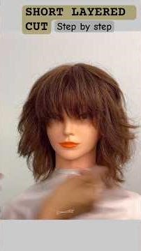 SHORT LAYERED HAIRCUT #hairstyle #haircut #haircuttutorial #shortvideo