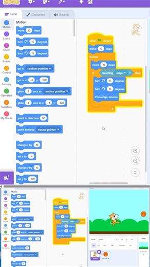 Scratch Code Blocks Explained 🧩 | Build a Fun Game!#shorts #scratch #coding