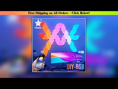 LED smart WIFI triangle wall light RGB indoor atmosphere light APP music synchronization game room