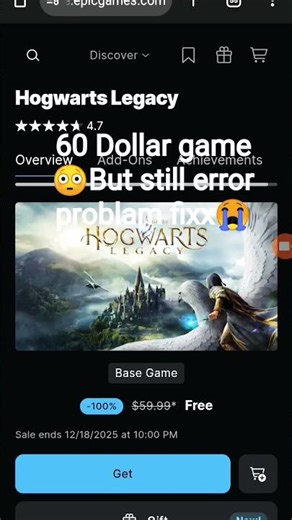 Epic games error problam 😭😭