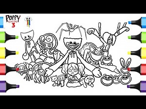 Poppy Playtime Chapter 3 New Coloring Pages / How To Color All Bosses and Monsters from All Chapters