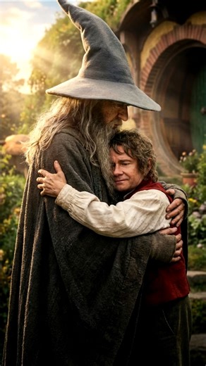 Bilbo and Gandalf reunite ❤️ #thelordoftherings #tolkien #movies #cinema
