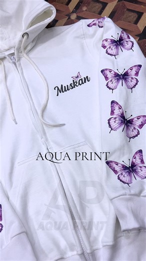 Butterfly Printed Hoodie 🦋 High Quality 😍 Check Reviews ✅ For Order 📱03342154994 💞 #aquaprintstore #hoodie #fypage #trendingvideo #viralvideo