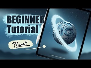 Easy Procreate Beginner Tutorial | How to draw a Planet on your iPad + Color Palette