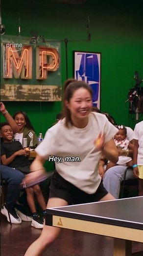 Anthony Edwards trying a ping pong drill for the first time 😭