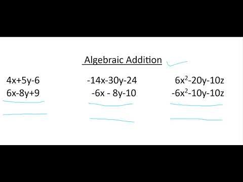 how to learn algebra part- 4 (algebraic addition)