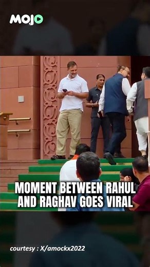 Rahul Gandhi & Raghav Chadha's PARLIAMENT MOMENT GOES VIRAL #shorts