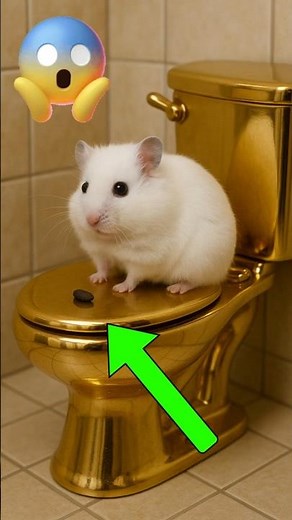 Hamster Pooping Like a King 👑🐹🚽 | Funny Short Video #shorts #hamster #poop