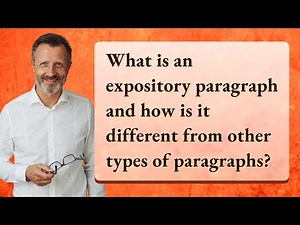 What is an expository paragraph and how is it different from other types of paragraphs?