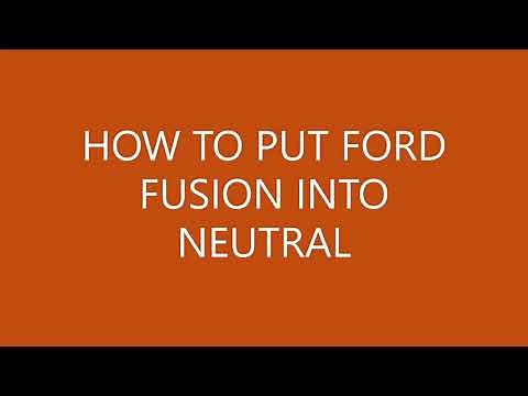 Ford Fusion SYS SHIFT FAULT How to put into neutral