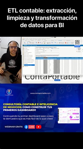 1.6K views | ETL contable: extracción, limpieza y transformación de datos para BI #pyconta #ia #automatización #contaportable | Contaportable | Facebook
