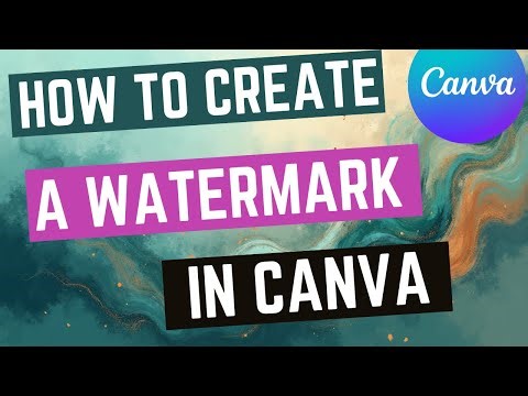 How to create a watermark in Canva