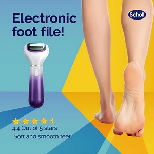 Introducing the New Scholl 2 in 1 Electronic Foot File, perfect for a home foot care pedicure! #pampering #footcare #spaexperience #wellness #pedicure | Scholl UK