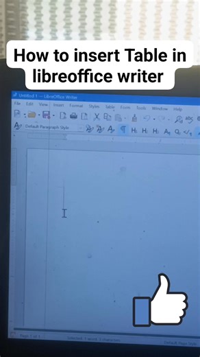 K.P. Technical institute of technology | How to insert Table in libreoffice writer #LibreOfficeWriter | Instagram
