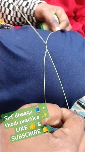 SIRF DHAAGE SE EYEBROW THREADING 😱🧵 | PRACTICE SE PERFECT ✨ #annuvlog #threading practice