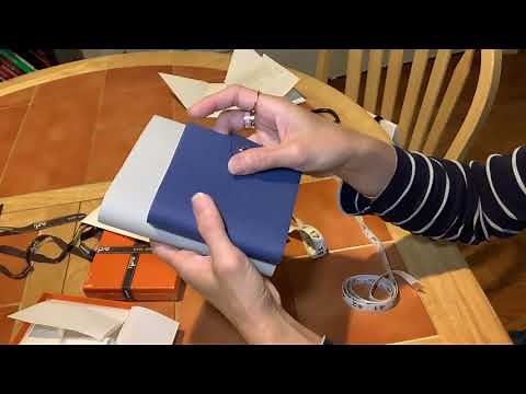 Hermès ULYSSE Notebook Cover/Refill Inserts Unboxing and size Comparison.