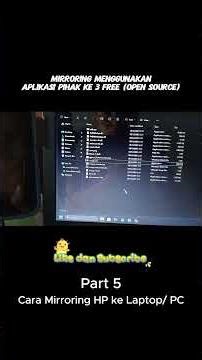 cara mirroring hp ke pc pakai scrcpy (gratis tanpa delay!). #scrcpy #opensource #mirroring #shorts