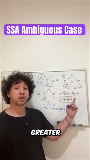 SSA Ambiguous Case BROKEN DOWN #math #shortd