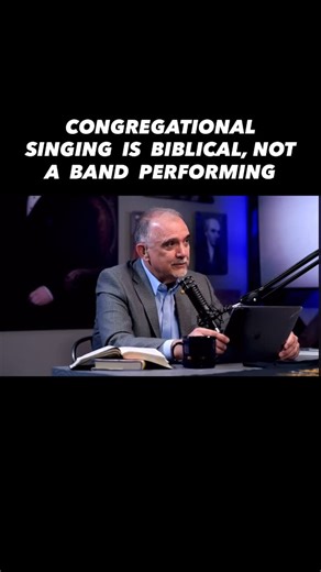 Reforming Worship on Instagram: "Colossians 3:16 and Ephesians 5:19 both command that we teach and admonish each other in the form of singing when we gather for worship. The only way we can obey that scripture is through congregational singing, which is when all voices are heard and dominate over the music. This is different from a band that performs music on a stage where the congregation simply watches them rather than sings. Some may quote Psalm 150 which says to praise the Lord with instrume