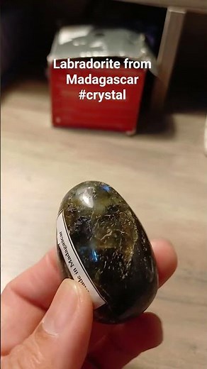 Labradorite from Madagascar is a mineral known for its iridescent colors, known as labradorescence.