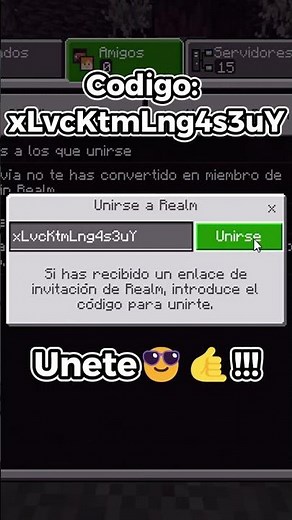 Código para realm Minecraft bedrock 1.21.100+ #realms #realmsminecraft #bedrock