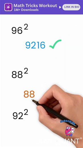 Math Tricks - Squares Below 100 - Vedic Math Tricks - Mental Math Hacks - Easy Maths #mathtricks