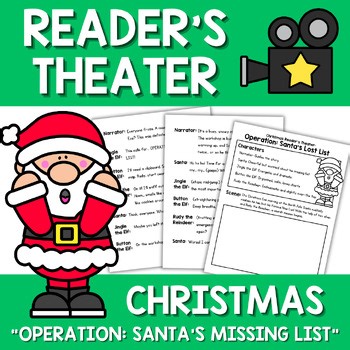 Christmas Readers Theater Script Activity | No Prep Santa Skit | Reading Centers