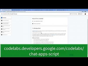 Google Workspace Chat Apps: Apps Script Code Lab Walkthrough