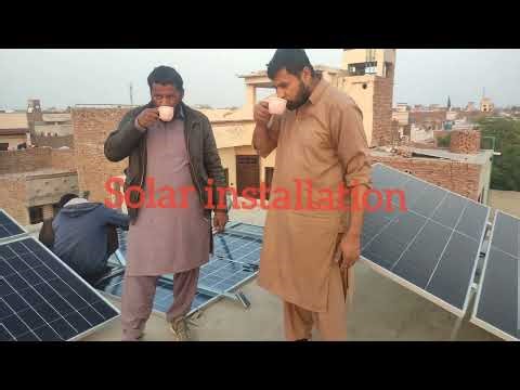 L2 stand Solar Panel fitting. 7kw solar system installation.