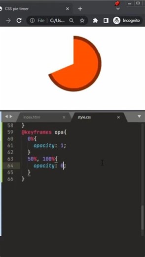 Pie Timer using HTML CSS #shorts #coding #trending