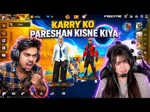 CUTE V BADGE GIRL STREAMER VS KAAL YT IN CS RANKED😱 1 VS 4 👿 GARENA FREE FIRE