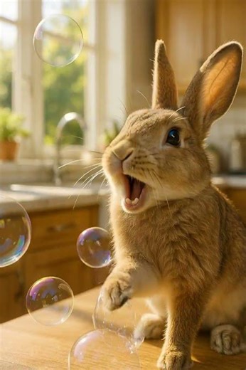 Rabbit Bubble Explosion! 🐰✨ You Won’t Believe How Many Bubbles Come Out! #shorts
