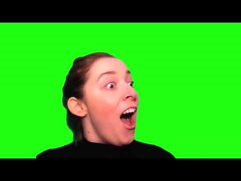 Stock Emotions: Surprise and Shock (woman, green screen)