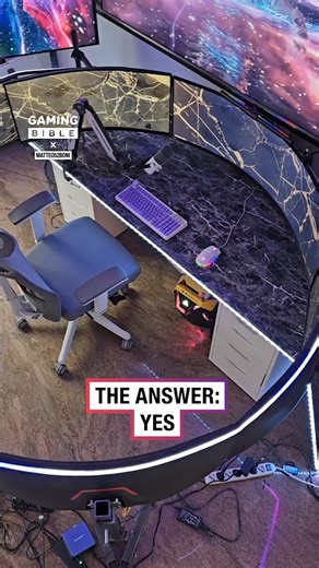 Insane 360 gaming monitor set up 🎮 | GAMINGbible