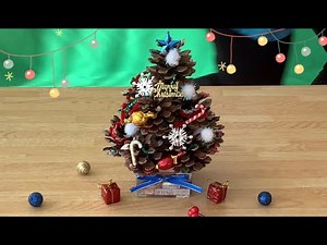 まつぼっくりを使ったクリスマスツリーの作り方