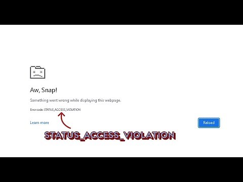 How to fix STATUS_ACCESS_VIOLATION error code in Google Chrome