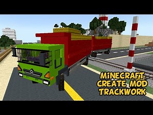 Minecraft : Build Fully Working Articulated Truck Using Create Mod & Trackwork - Hino Truck Model