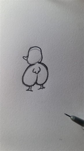 Chubby Duck Drawing Tutorial! 🦆💛 #art #shorts #foryou #tutorial #satisfying #duck #cute #howto