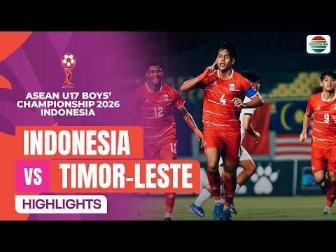 Indonesia VS Timor-Leste - Highlights | ASEAN U17 Boys Championship 2026