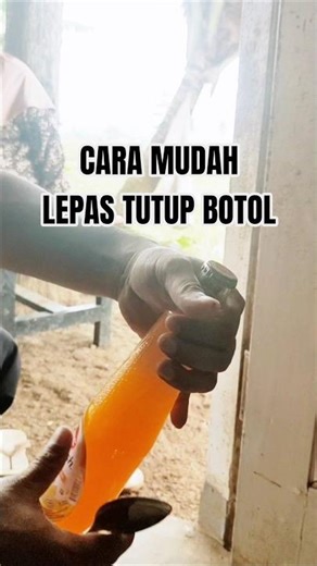 Cara mudah lepas tutup botol/ easy way to remove bottle cap #tips #trik #trick